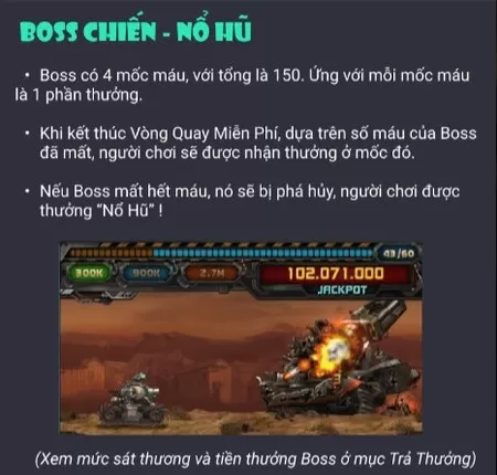 Chế độ Boss chiến - Nổ hũ trong game Metal Slug