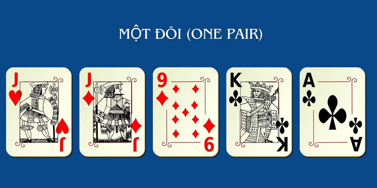 Một đôi gồm 2 lá bài cùng giá trị và 3 lá bài bất kỳ