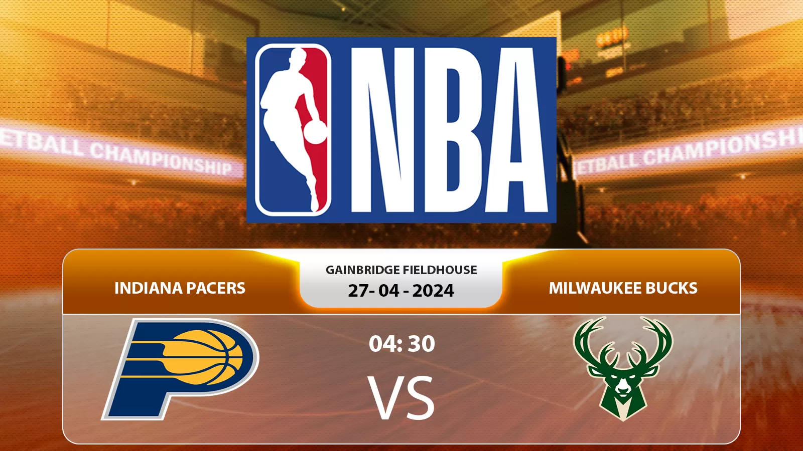 Indiana Pacers vs Milwaukee Bucks 4h30 27/4/2024