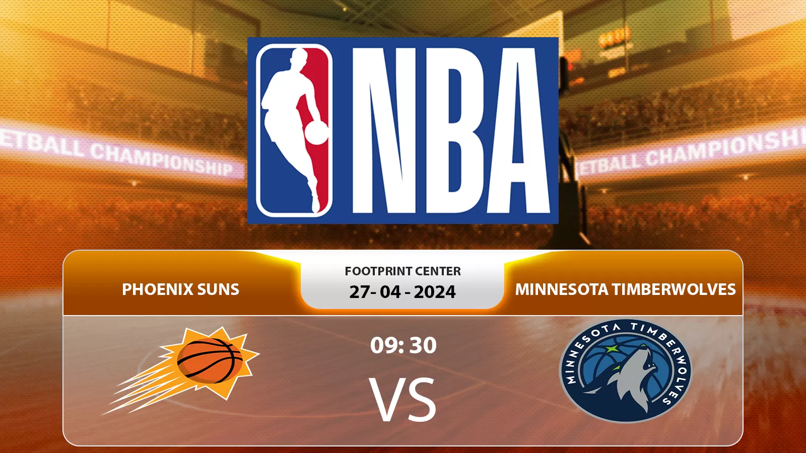 Phoenix Suns vs Minnesota Timberwolves 9h30 27/4/2024